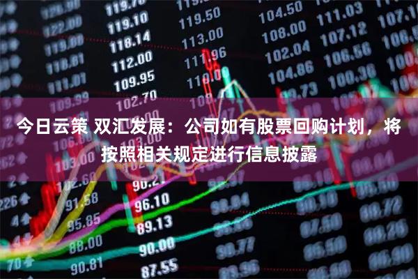 今日云策 双汇发展：公司如有股票回购计划，将按照相关规定进行信息披露