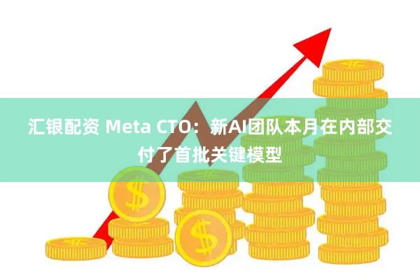 汇银配资 Meta CTO：新AI团队本月在内部交付了首批关键模型